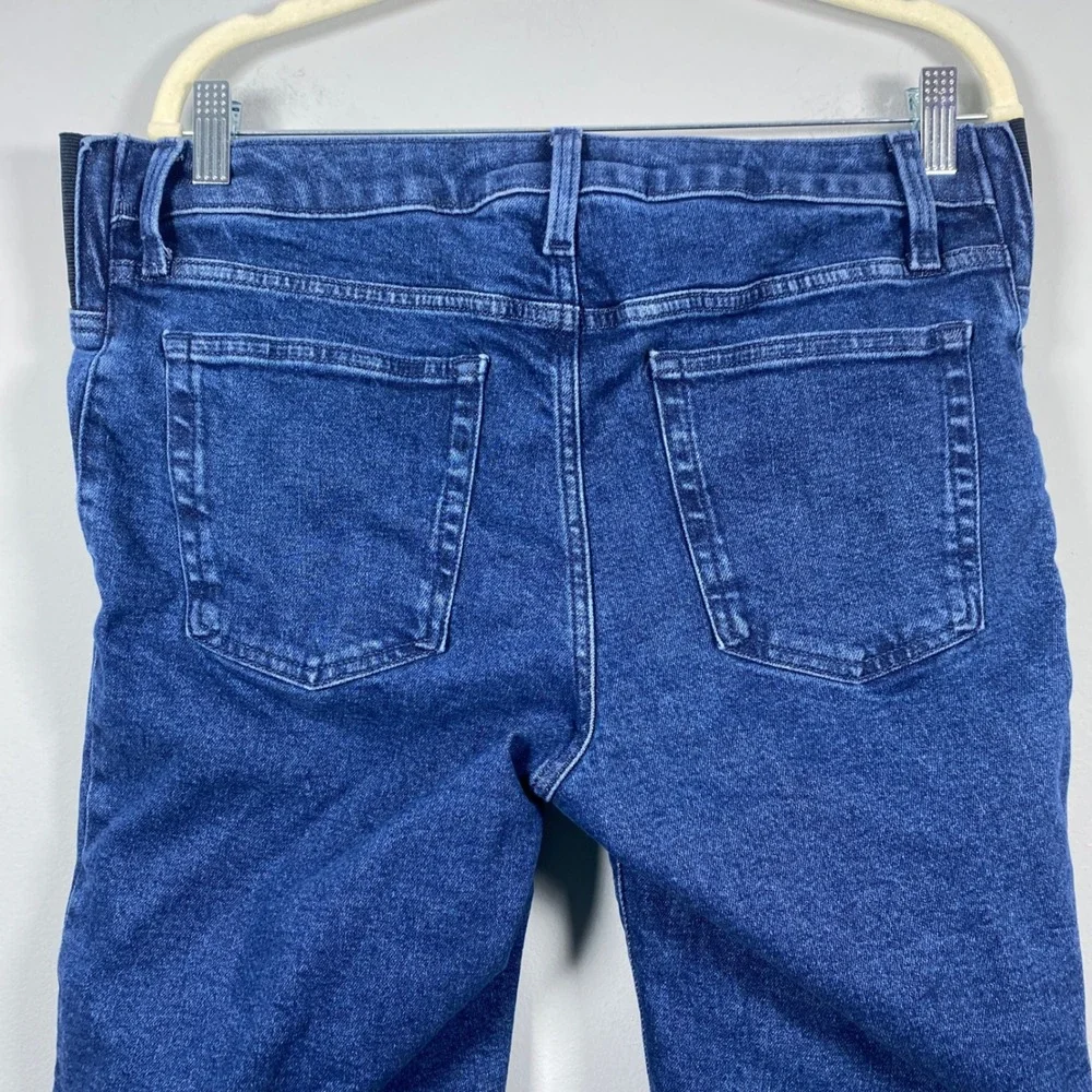 Isabel by Ingrid & Isabel Maternity Jeans 8 Blue 80's Slim‎ Elastic Side Panel